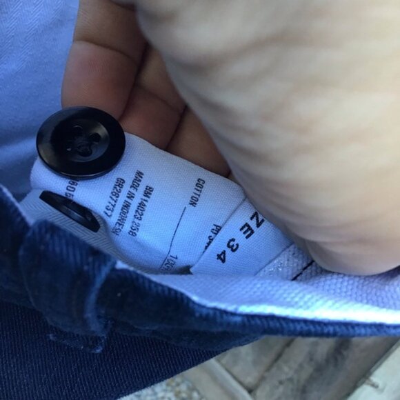 Buck Mason officer pant men’s 34 navy blue chino pants slub twill cotton - Picture 8 of 9